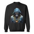 Rapper Gorilla I Retro Hip Hop I Gorilla Hip Hop Gangster Sweatshirt