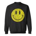 Retro Acidhouse Intage '80 Anni '90 Smile Distressed Felpa