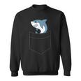 Shark In A Pocket Cute Pocket Shar Sweatshirt