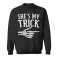 She's My Trick Halloween Costume Matching Couple Boyfriend Sweatshirt