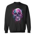 Skeleton Skull Biker Rocker Skull Punk Rock Sweatshirt