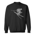 Ski Driver Silhouette Drawn Sweatshirt