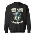 Solo Un Ragazzo Che Ama I Tornado Weather Storm Tornado Chaser Felpa