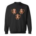 Speich Hörre & Sehe Kein Evil Drei Monkeys Weiser Monkey Sweatshirt