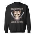 Stabby Cute Cat I Have Stability Ability To Stab Felpa