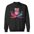 Tie-Dye Frog Peace Sign Hippie Sweatshirt