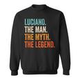 Uomo Luciano The Man The Myth The Legend Nome Luciano Felpa