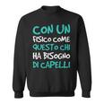 Uomo Palestra Scritta Divertente Fisico Capelli Felpa