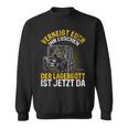 Veignt Euch Ihr Luschen Der Lagergott Ist Jetzt Da Stapler Sweatshirt