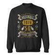 Vintage 1974 Originale 1974 Uomo Donna Anni 50 Compleanno Felpa