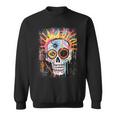 Vintage Graffiti Biker Rocker Skeleton Punk Horror Skull Sweatshirt