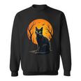 Vintage Scary Halloween Cat Costume Retro Halloween Cat Sweatshirt