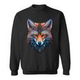 Volpe Occhi Blu Animale Fox Felpa