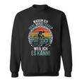 Warum Ich Ohne Akku Fahre Weil Ich Es Kann Retro Bicycle Sweatshirt