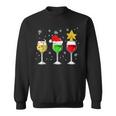 Weihnachten Prosecco Wein Lustiges Sekt Weinglas Geschenk Sweatshirt