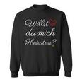 Willst Du Mich Marrieaten Marriage Proposal Engagement Proposal Sweatshirt