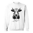 Allgäu Alpsintage Cow Bavaria Souvenir Fun Gray Sweatshirt