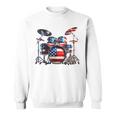 American Flag Drum Drumset 4Th Of July Usa Patriotic Drummer Sweatshirt