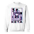 Backprint Divertente Raver Animale Dj Festa Festival Keta Felpa
