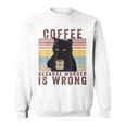 Caffè Perché Omicidio È Sbagliato Gatto Nero Arrabbiato Beve Caffè Felpa