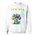 Children's Ich Bin 4 Jahre Alt Dino 4Th Birthday Sweatshirt