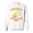 Children's Ich Bin Jetzt Ein Kindergartenkind Excavator Kindergarten Start Sweatshirt