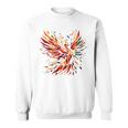 Cooles Phönix-Vogel-Symbol Im Kubismus-Kunst-Stil Weihnachten Sweatshirt