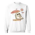 Cute Ghost Spooky Beach Summer Vacation Halloween Summerween Sweatshirt
