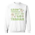 Danish Pastel Aesthetic Grow Through What You Go Through Felpa