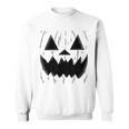 Faccia Spettrale Di Zucca Jack-O-Lantern Arancione Felpa