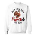 Thanksgiving Turkey Vs Santa Humorous Holiday Sweatshirt