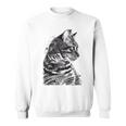 Gatto Astratto Pet Disegno Opera D'arte Animale G Felpa