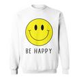 Be Happy Cute Yellow Smile Face Sorridente Faccia Felicità Felpa