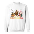 Happy Hallothanksmas Halloween Thanksgiving Christmas Sweatshirt