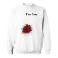 I'm Fine Blood Stain Zombie Slash Felpa