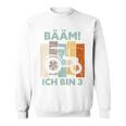 Kinder Bääm Ich Bin 3 Drei Jahre Junge 3Rd Birthday Tractor Sweatshirt