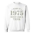 Made In 1975 Built Like A Tank Militare Compleanno Felpa
