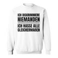 Misanthrop Menschenfeind Gray Sweatshirt