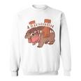 Moo Deng Bouncy Pig In Thai Picture The Cute Baby Hippo Sweatshirt