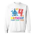 Niños My 4Th Birthday Diseño De Tiburón Para Niños Camisa de entrenamiento