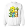 Niños Cute Dinosaurs I'm 3 Acción Dino Cumpleaños Camisa de entrenamiento