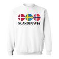 Norway Sweden Denmark Flags Scandinavian Flags Scandinavia Sweatshirt