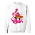 In October We Wear Pink Ghosts & Pumpkins For Breast Cancer Sweatshirt
