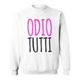 Odio TuttiDonna Scritte Divertenti Simpatiche Felpa