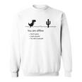 You Are Offline Low Resolution Pixel Dinosaur Screen Felpa