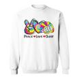 Peace Love Cheer Tie Dye Heart Cheerleading Back To School Sweatshirt