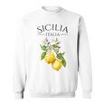 Sicilia Italian Souvenir Italy Lemon Sweatshirt