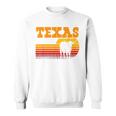 Texas Longhorn For Menintage Retro Sunset Texas Blue Sweatshirt