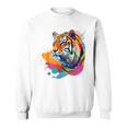 Tigre Animale Astratto Grafico Colorato Ar Felpa