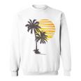 Tramonto Con Palme Spiaggiaacanze Estiva Casual Uomo Donna Felpa